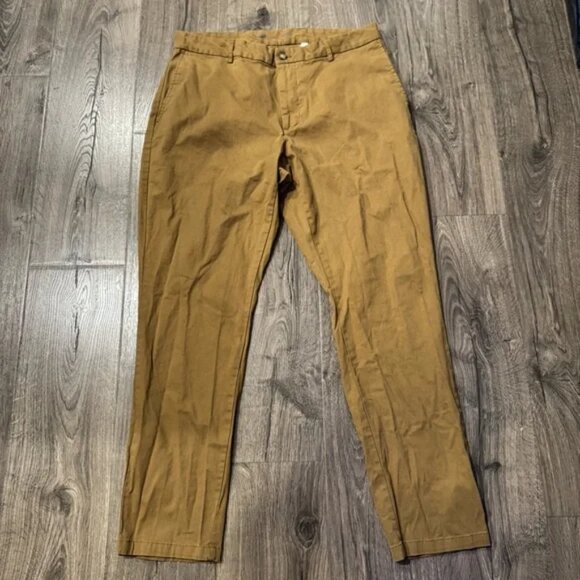 Old Navy Men Pants bundle Black Brown Tan/ khaki straight and athletic fit 36x32 - Picture 7 of 8